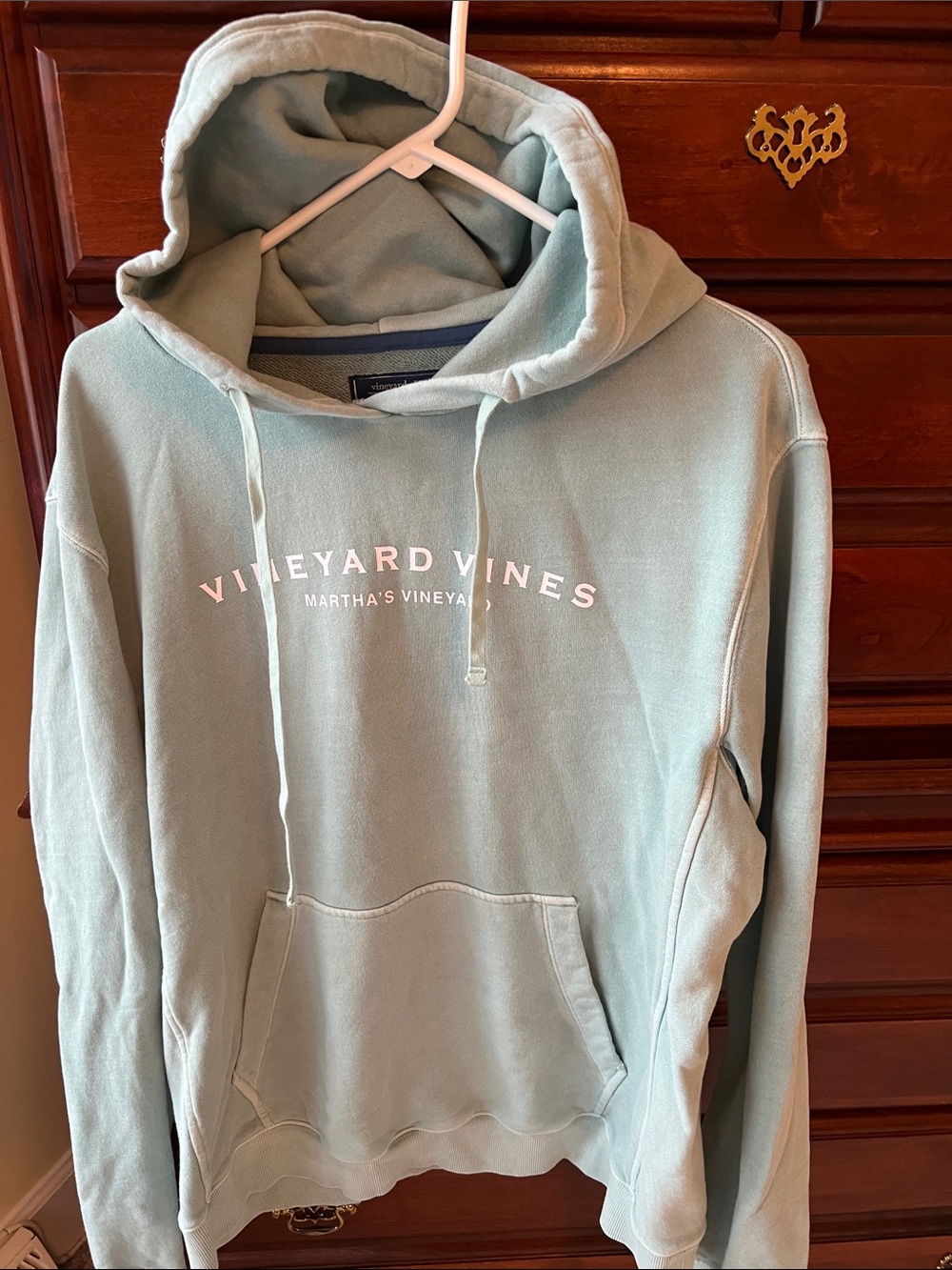 Vineyard Vines Seafoam Green Logo Pullover Hoodie